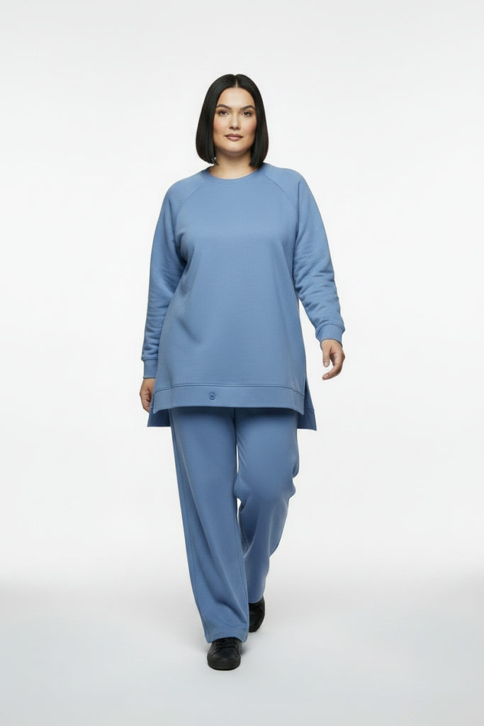 Костюм блакитний oversize (свiтшот + штани)