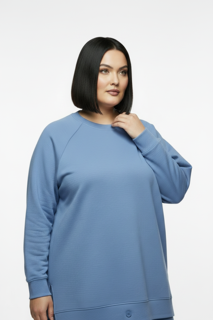 Костюм блакитний oversize (свiтшот + штани)
