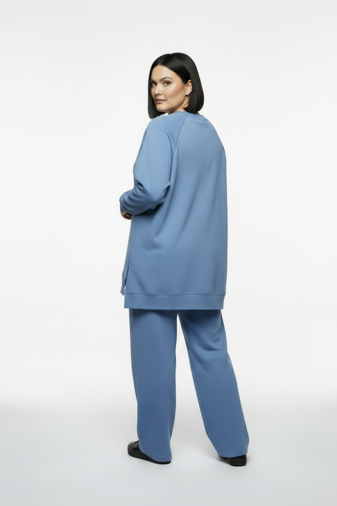 Костюм блакитний oversize (свiтшот + штани)